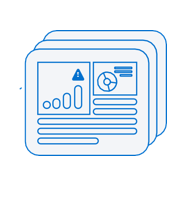 Das Pictogram zeigt mehrere Graphen einer monatlichen Analyse von Acoustiscan